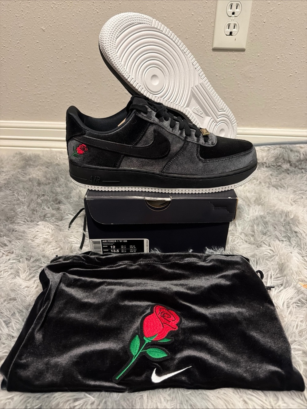 Size 12 - Nike Air Force 1 '07 QS Velvet Rose 2018 New